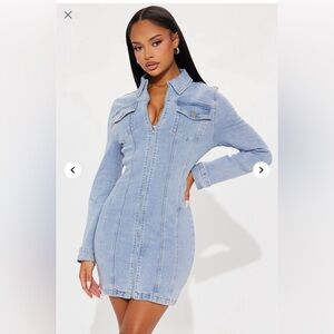 Fashion Nova Athena Denim Mini Dress